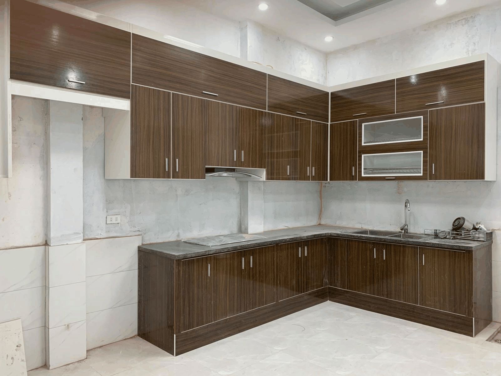 mẫu tủ bếp nhựa ecoplast