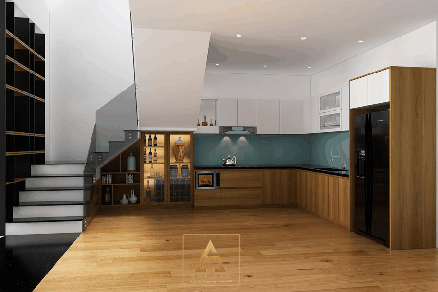 tủ bếp melamine anh Hiếu - Đà Nẵng