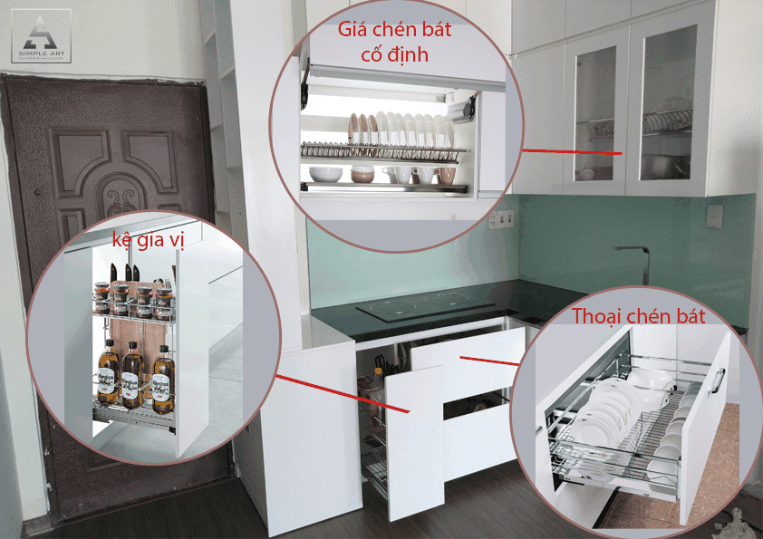Phụ kiện tủ bếp Đà Nẵng gồm những gì