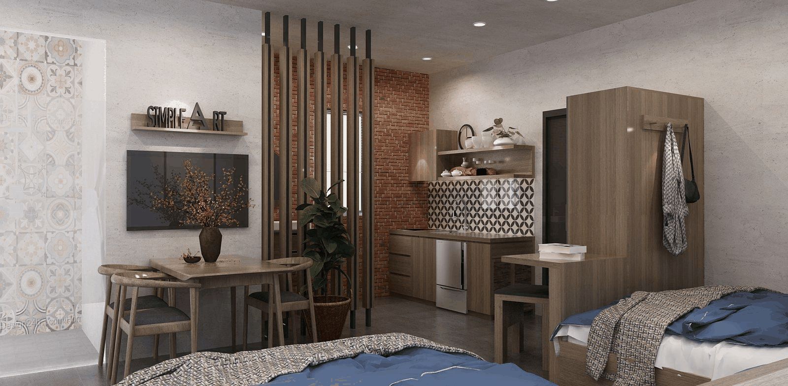 mẫu bếp căn hộ chung cư