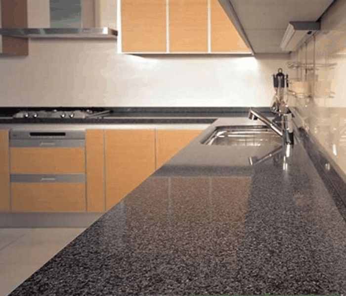 tủ bếp đá granite hiện đại 2020