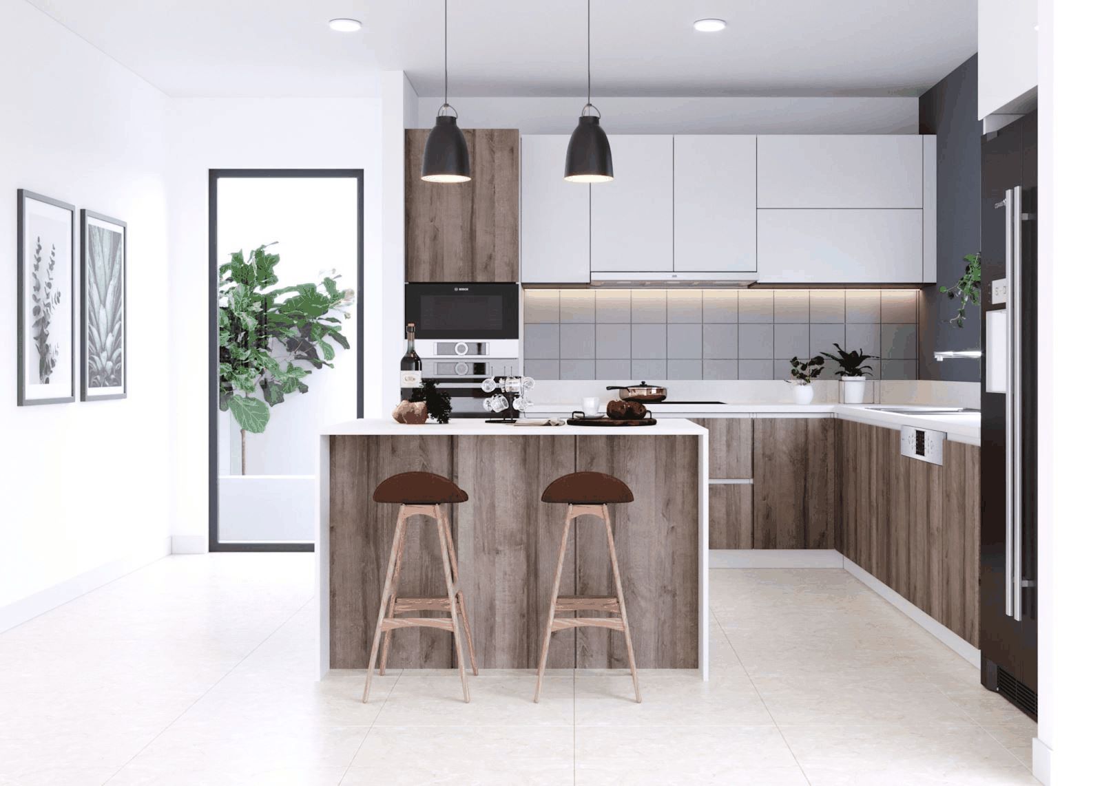 quầy bar mdf melamine