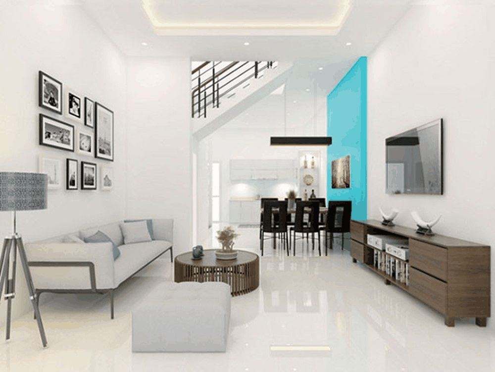 sơn tường bóng trong nội thất