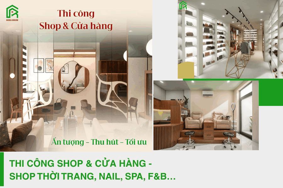 Thi công shop & cửa hàng (thời trang, nail, spa, F&B…)