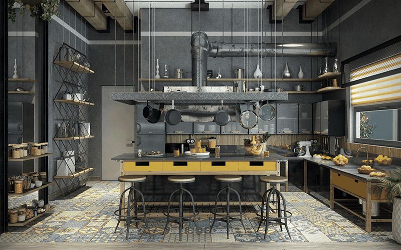 phong cách thiết kế công nghiệp industry