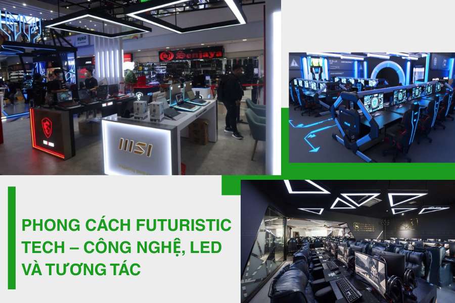 Phong cách Futuristic Tech – Công nghệ, LED và tương tác