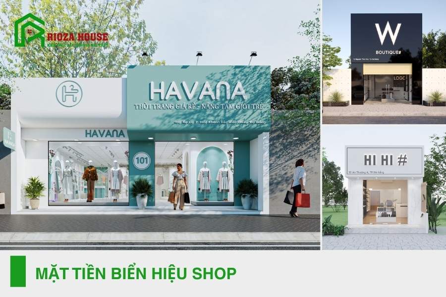 Mặt tiền biển hiệu shop