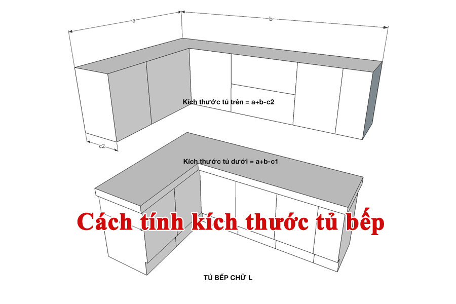 Cách tính kích thước tủ bếp chính xác nhất
