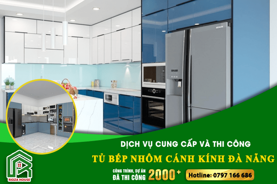Giá thi công tủ bếp nhôm cánh kính Đà Nẵng: Tư vấn, báo giá 2025 – Cam kết đúng tiến độ