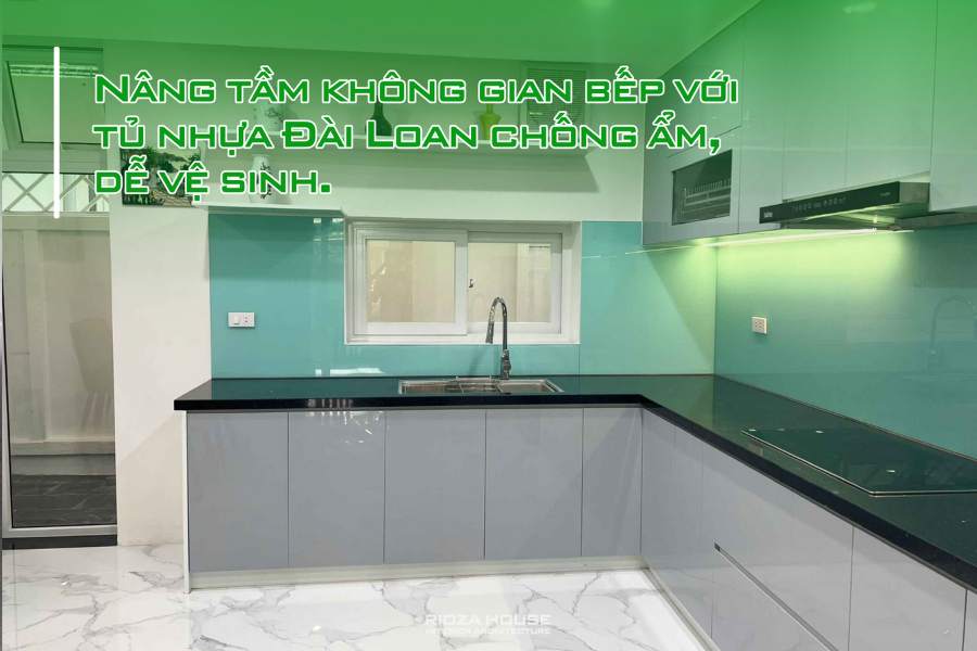 Nâng tầm không gian với tủ bếp nhựa Đài Loan chống ẩm, dễ vệ sinh