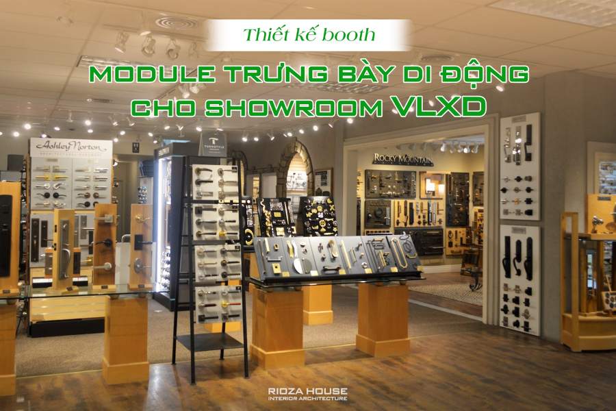 Thiết kế booth – module trưng bày di động cho showroom VLXD