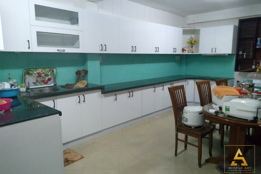 Tủ bếp PVC -MDF cô Huệ- Phan Châu Trinh, Đà Nẵng