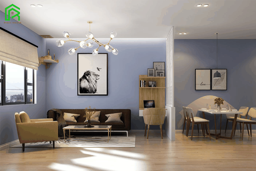 PHÒNG KHÁCH CĂN HỘ BLUE HOUSE 54m2 – SƠN TRÀ, ĐÀ NẴNG