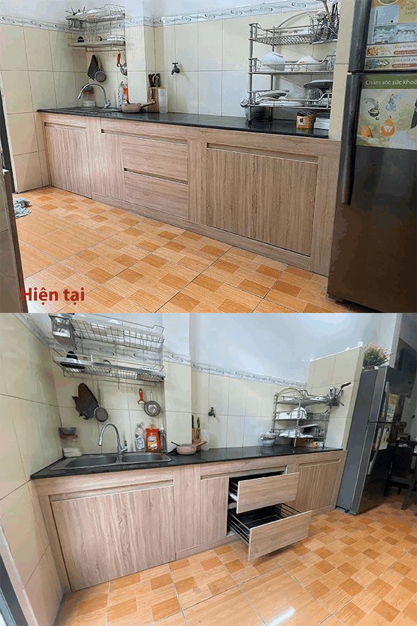 THI CÔNG SỬA CHỮA TỦ BẾP CŨ ĐÀ NẴNG