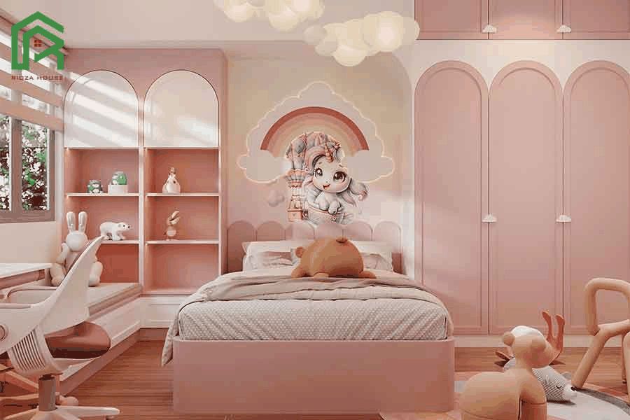 THIẾT KẾ PHÒNG NGỦ CHO BÉ GÁI TẠI ĐÀ NẴNG