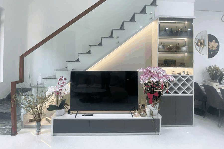 THIẾT KẾ THI CÔNG NỘI THẤT PHÒNG KHÁCH CHỊ HẰNG – Q.HẢI CHÂU – TP ĐÀ NẴNG