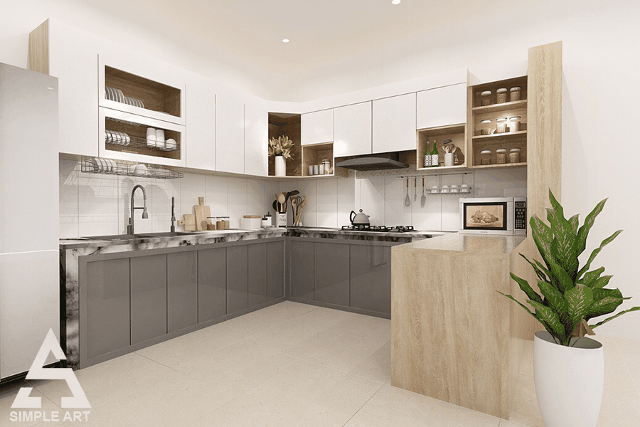 TỦ BẾP GỖ CÔNG NGHIỆP CHỊ PHƯƠNG HỘI AN